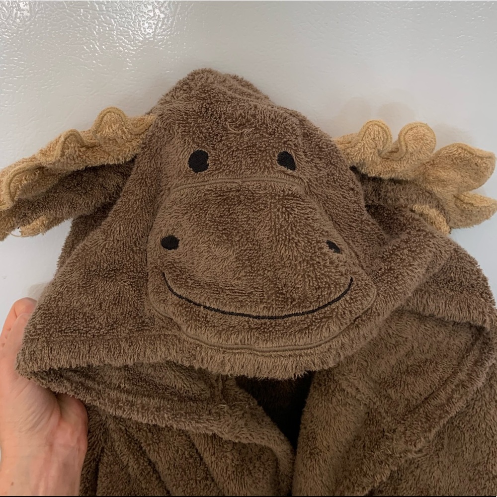 Moose kids bathrobe wrap